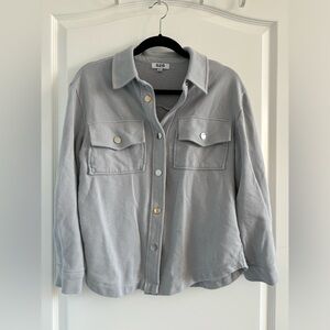 525 Grey/slate blue shirt jacket